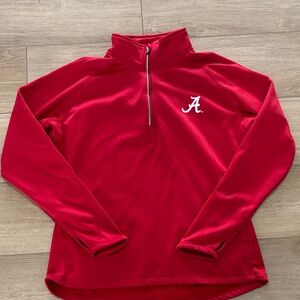 Knights Apparel University of Alabama Red Quarter-Zip Pullover with Logo XLarge